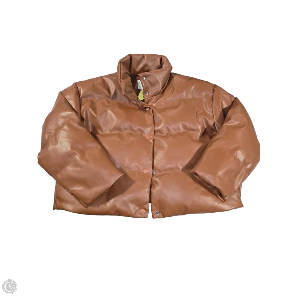 Coat Puffer & Quilted By A New Day In Brown, Size: Xl