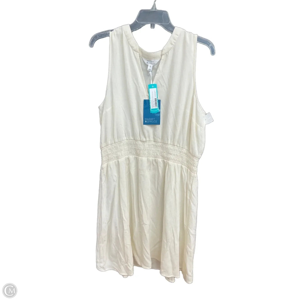 Dress Casual Midi By Market & Spruce In Cream, Size: Xl