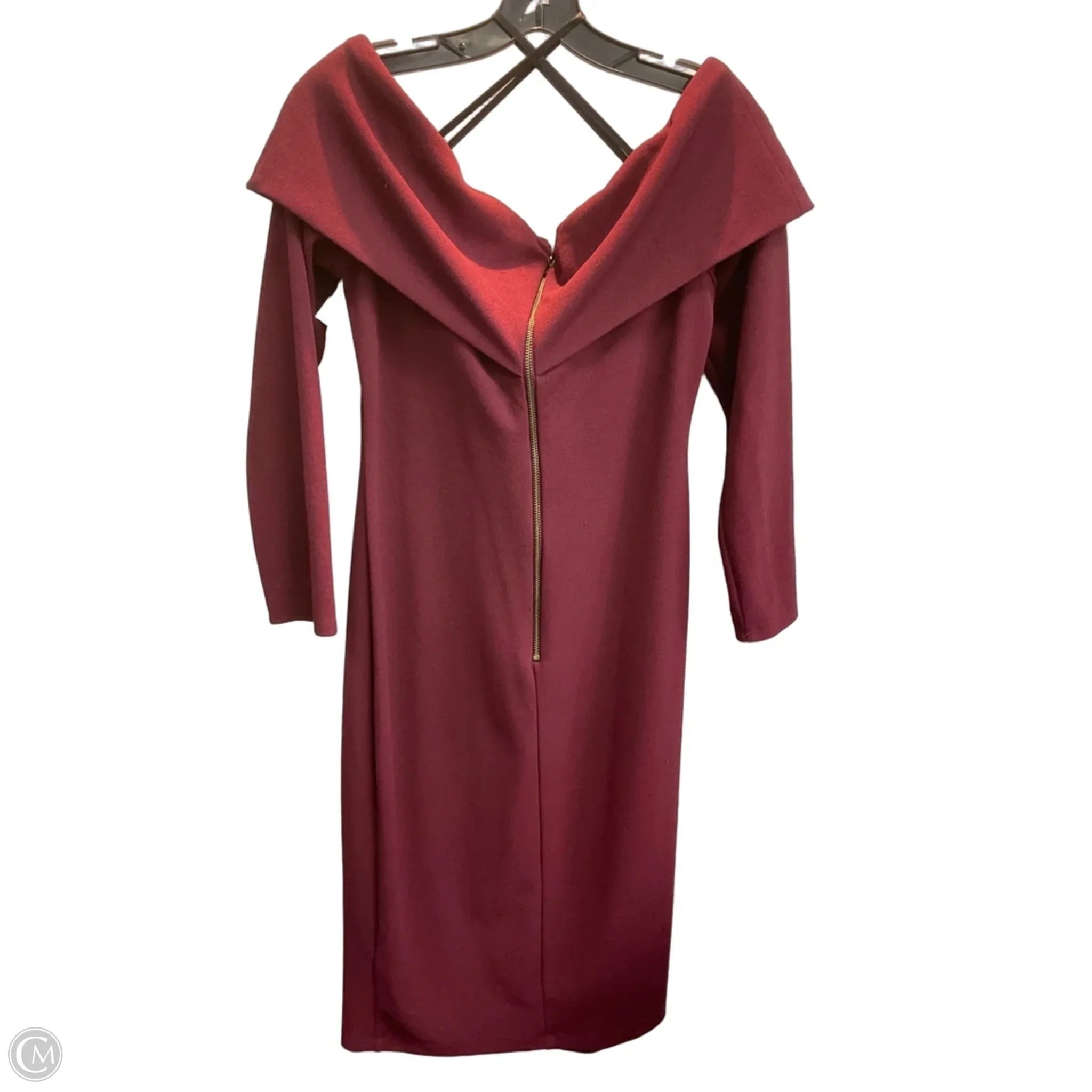 Dress Party Midi By Premier Amour In Maroon, Size: L