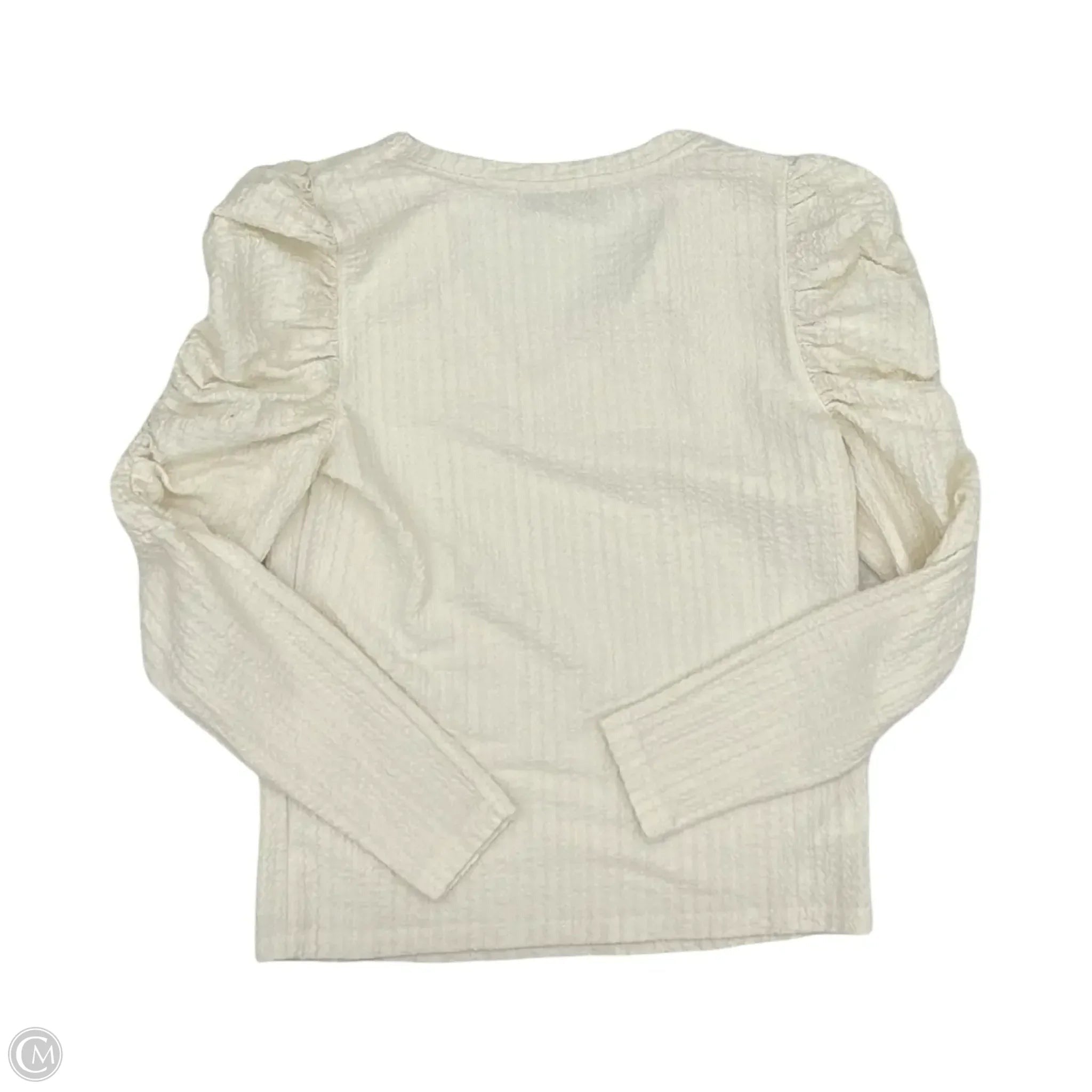 Blouse Long Sleeve By Loft In Cream, Size: S