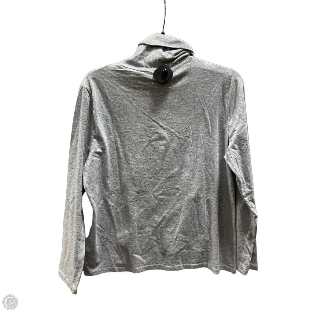 Top Long Sleeve Basic By Talbots In Grey, Size: L