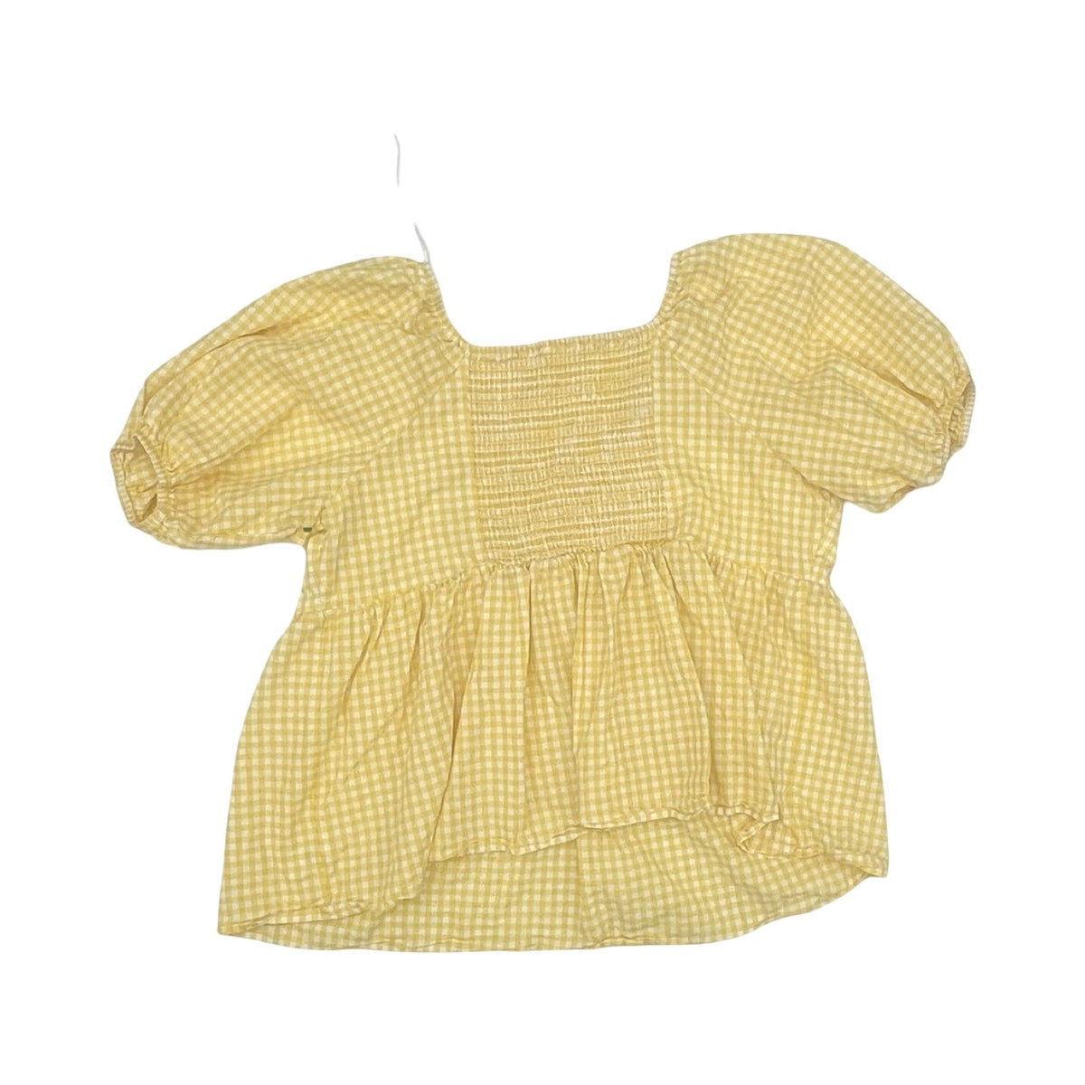 Blouse Ss By Terra & Sky In White & Yellow, Size:3X