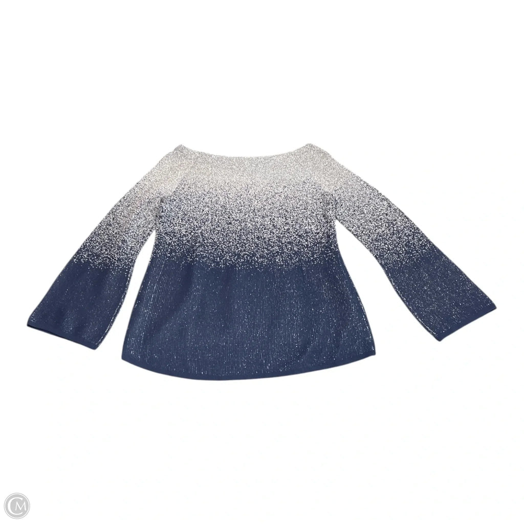 Sweater By White House Black Market In Blue & Silver, Size: M