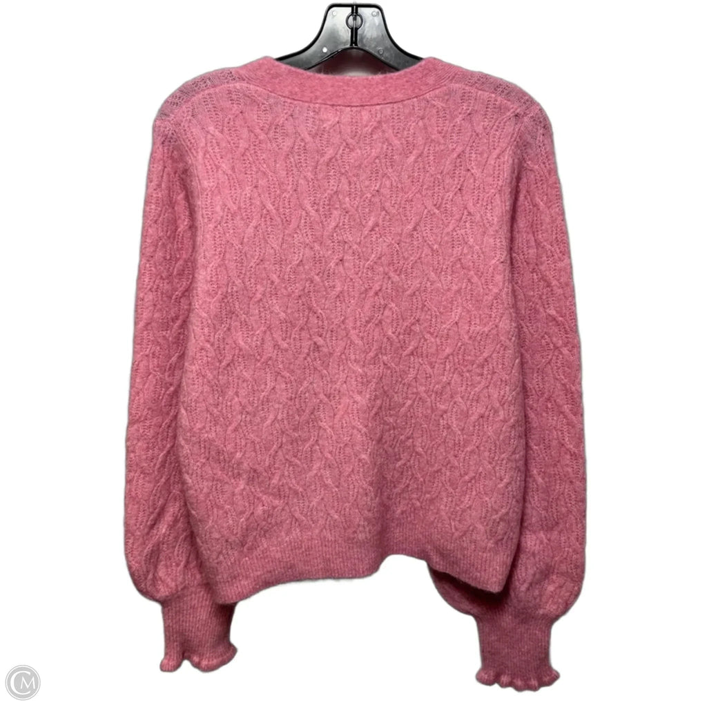 Nadine Sweater Cardigan Designer By Spartina In Pink, Size: L