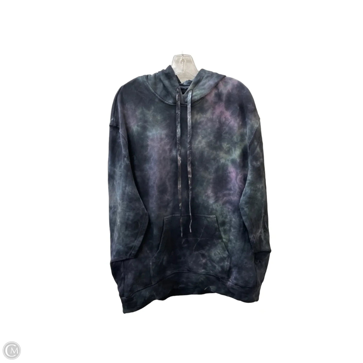 Athletic Top Long Sleeve Hoodie By Cmc In Blue & Grey, Size: M