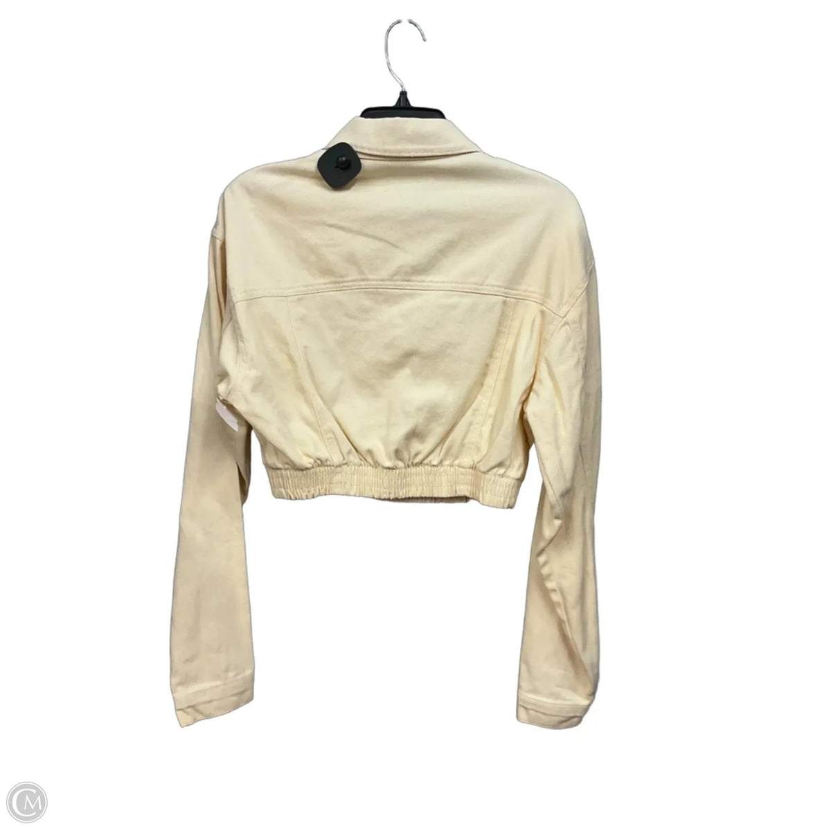 Jacket Denim By Love Tree In Cream, Size: S