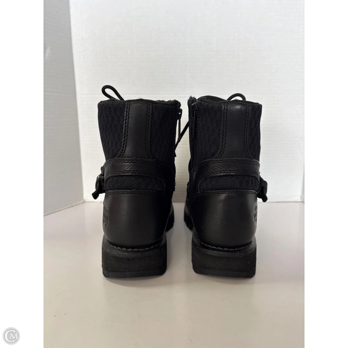 Boots Ankle Flats By Harley Davidson In Black, Size: 9