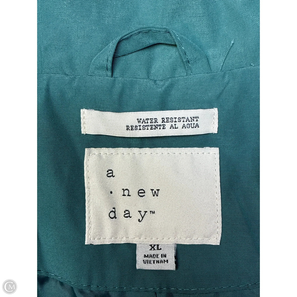 Coat Trench Coat By A New Day In Green, Size: Xl