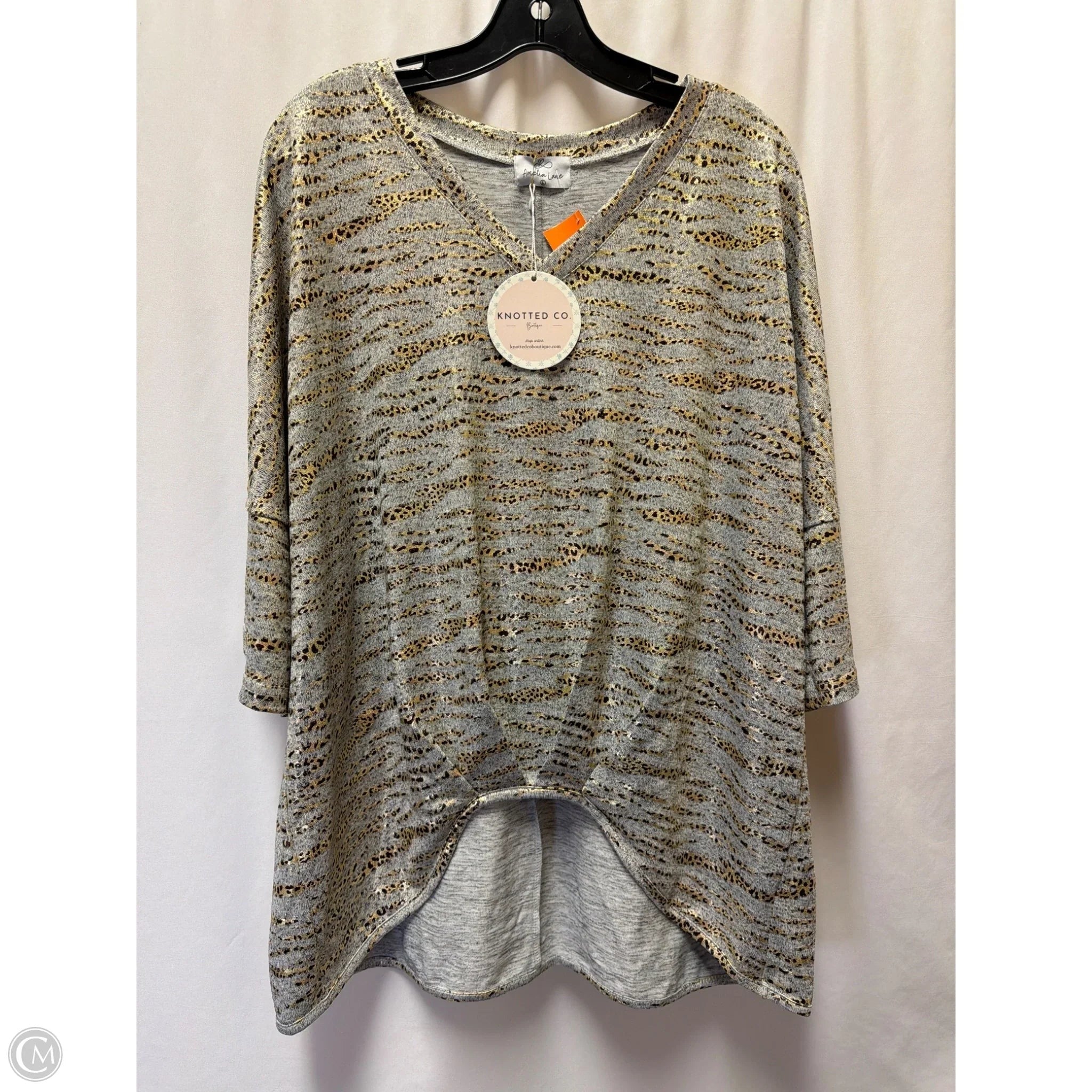 Top Long Sleeve By Clothes Mentor In Grey, Size: L