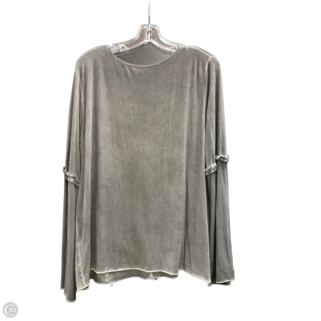Top Long Sleeve By Pol In Grey, Size: M