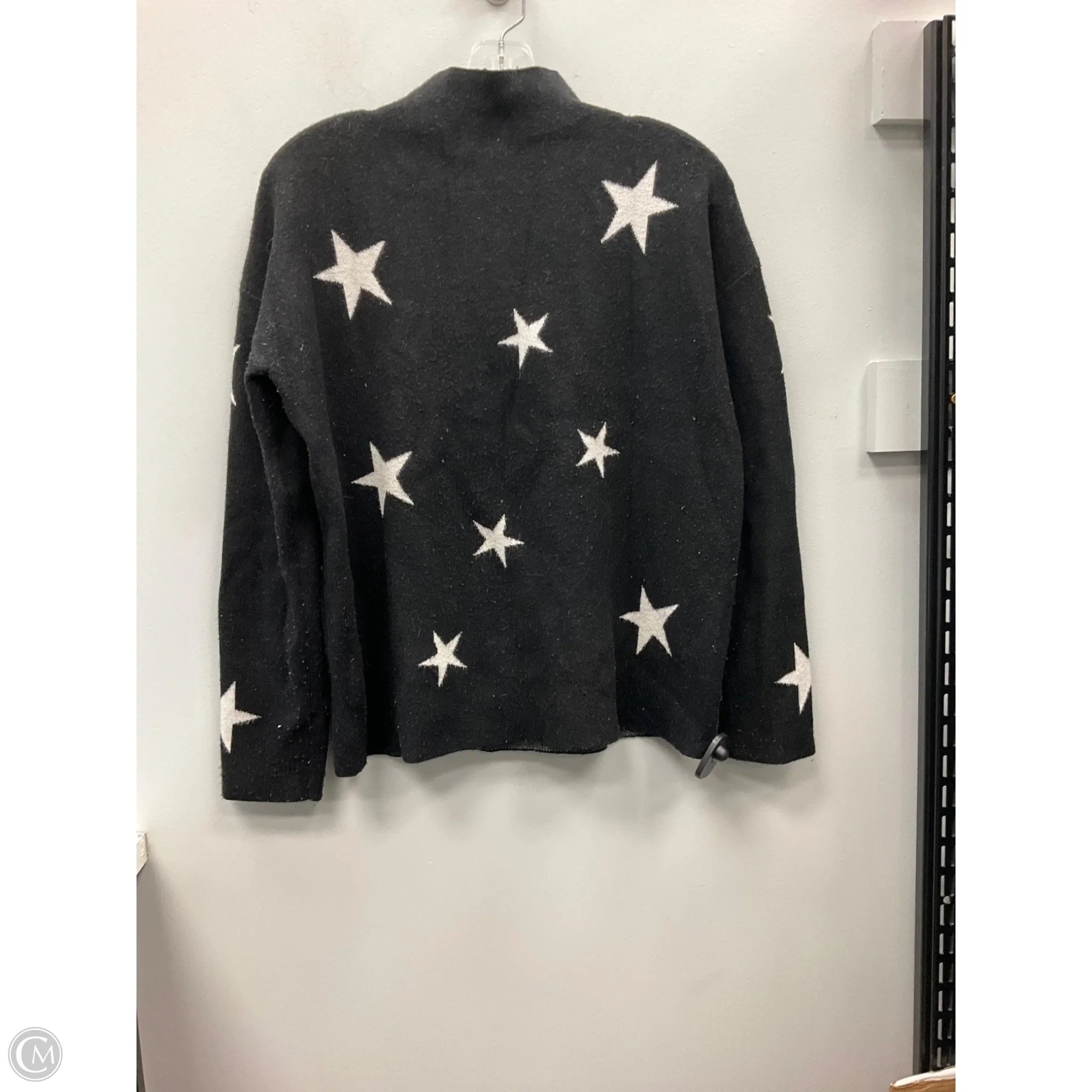Sweater By Tahari In Black & Cream, Size: M