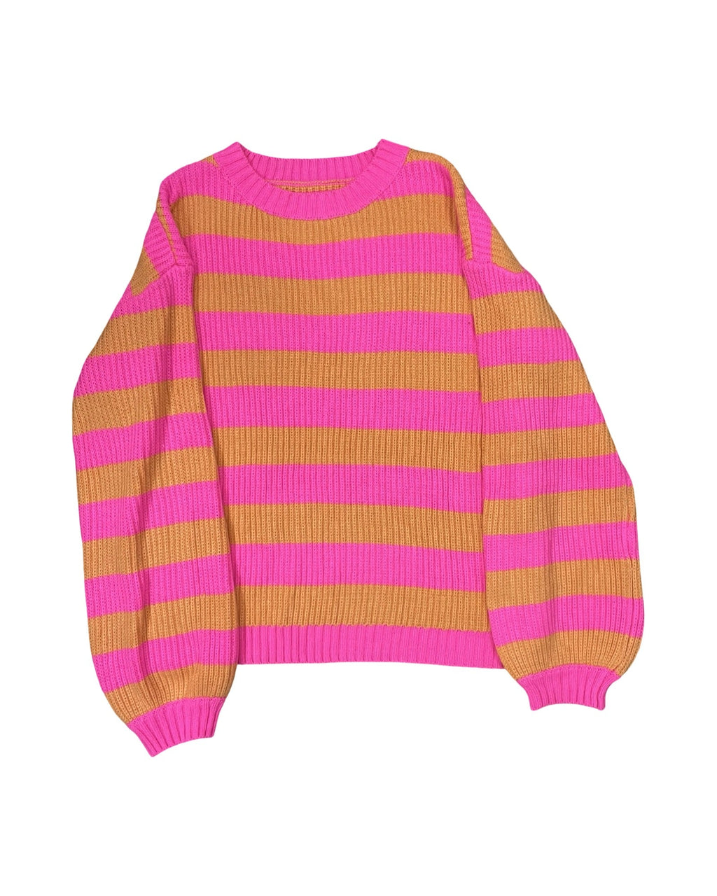 Sweater By Clothes Mentor In Pink & Yellow, Size:L