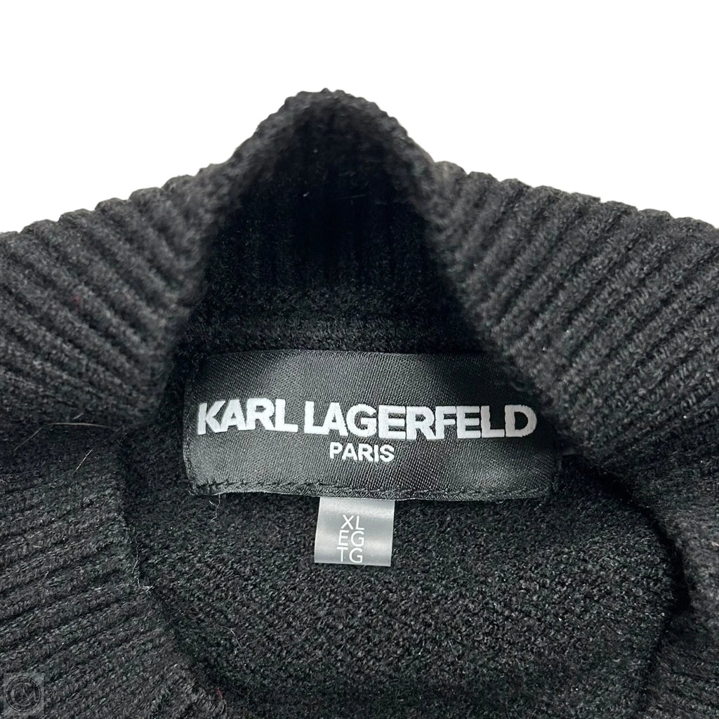 Sweater Designer By Karl Lagerfeld In Black & White, Size: Xl