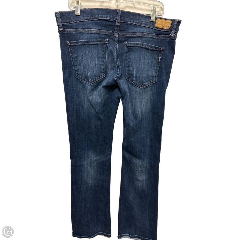 Jeans Straight By Express In Blue Denim, Size: 12
