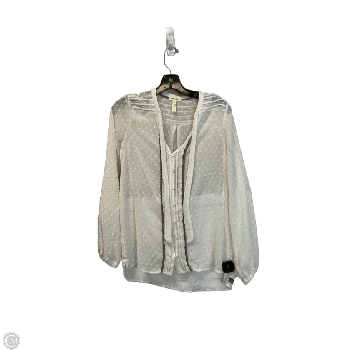 Top Long Sleeve By Matilda Jane In White, Size: S