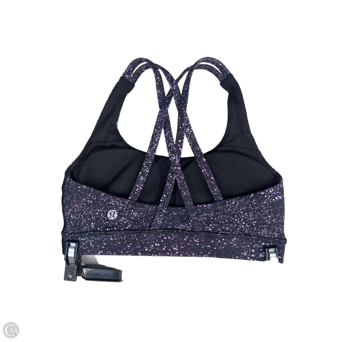 Athletic Bra By Lululemon In Black & Purple, Size: 2