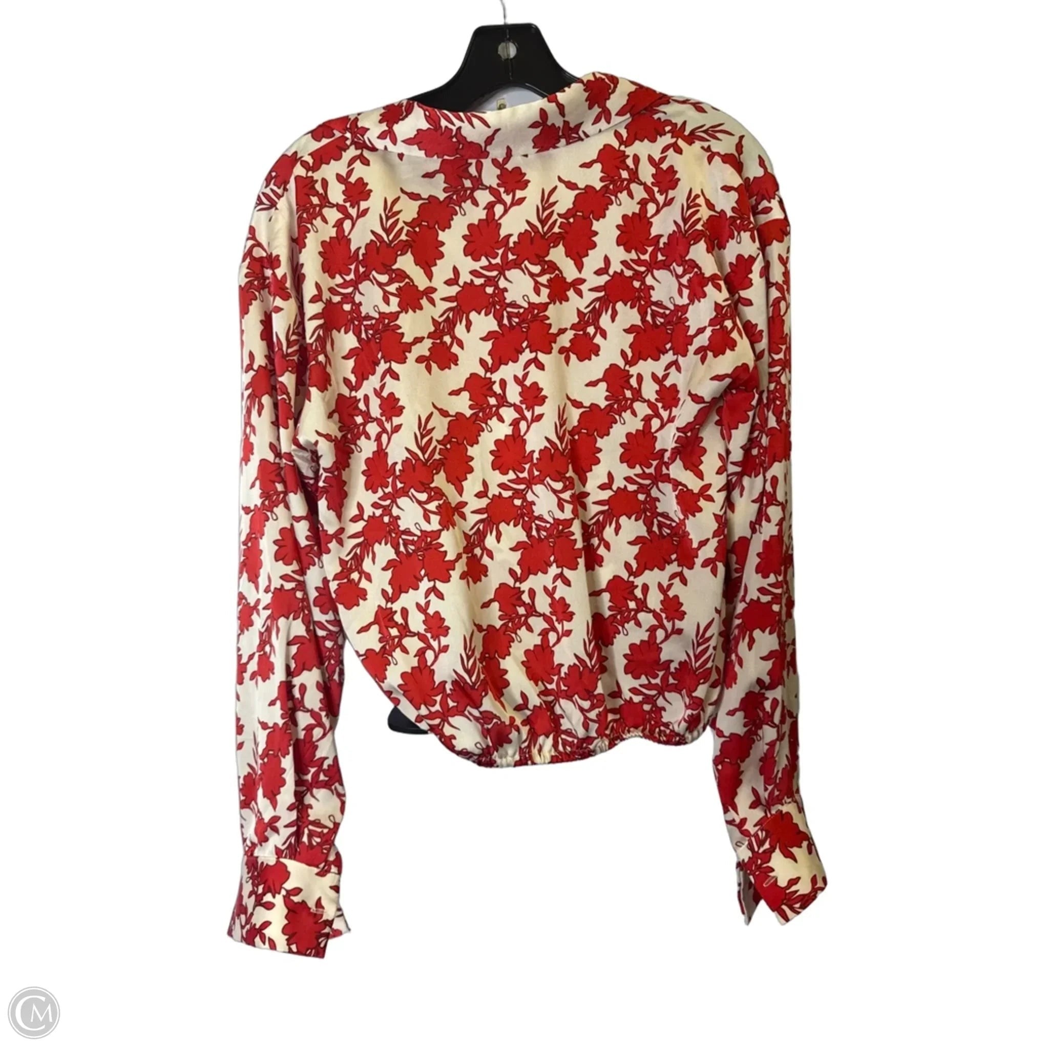 Top Long Sleeve By Philosophy In Red, Size: M