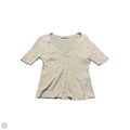 Top Short Sleeve By Abercrombie And Fitch In Beige, Size: S