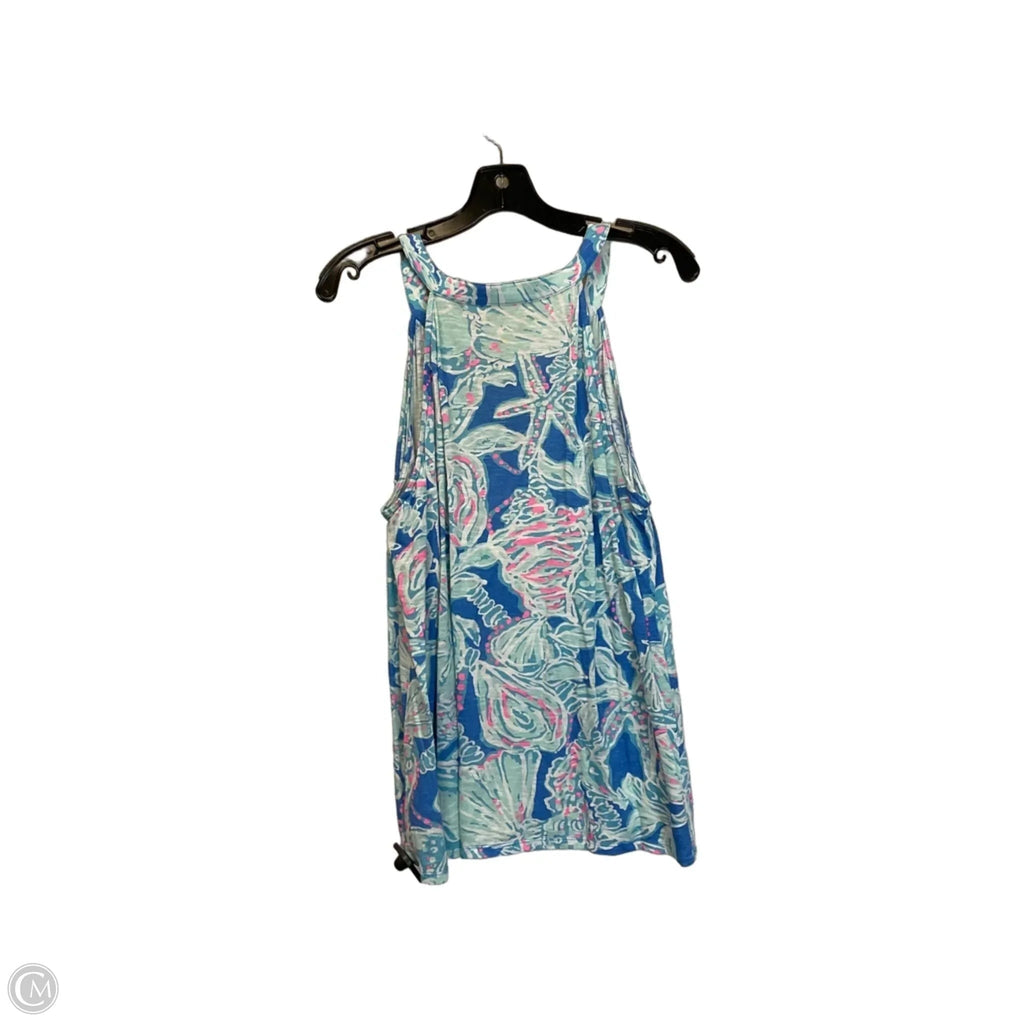 Top Sleeveless Designer By Lilly Pulitzer In Blue & Pink, Size: Xl