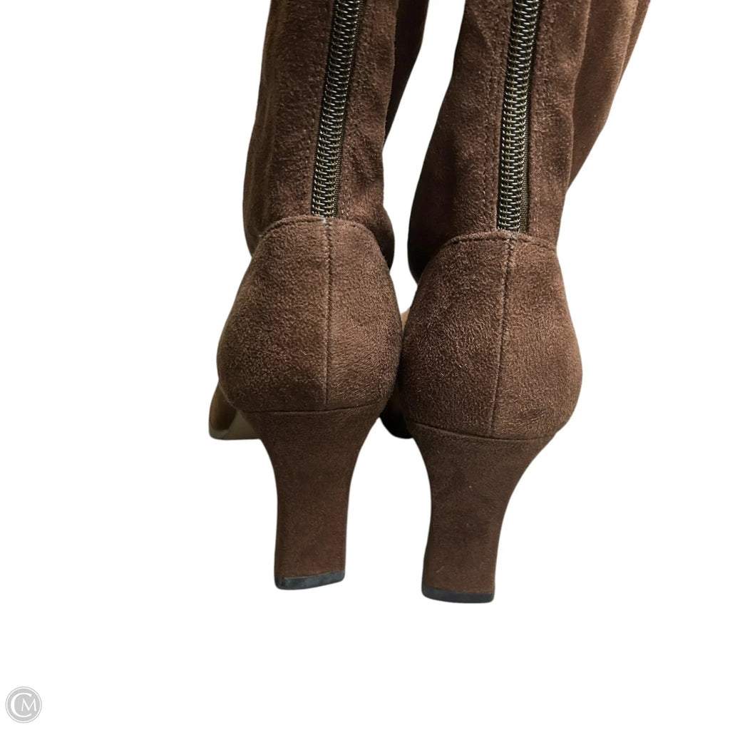 Boots Mid-calf Heels By Sam And Libby In Brown, Size: 8