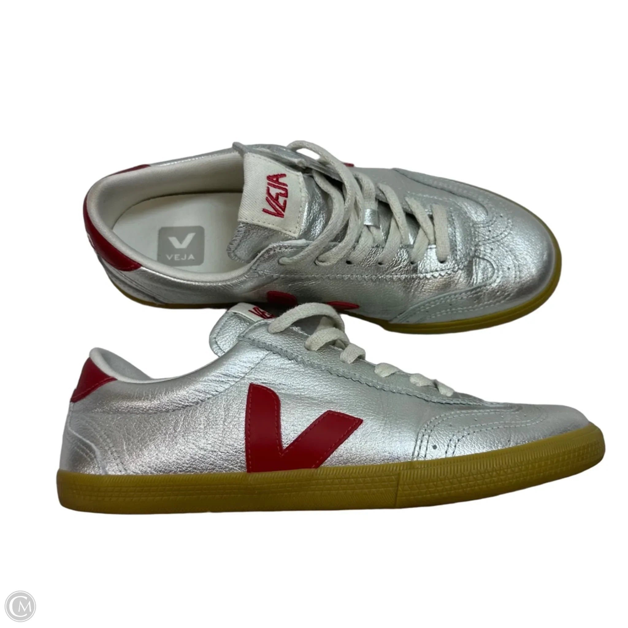 Shoes Sneakers By Veja In Silver, Size: 9
