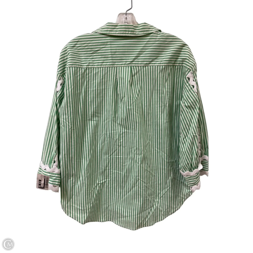 Top Long Sleeve By Maeve In Green, Size: S