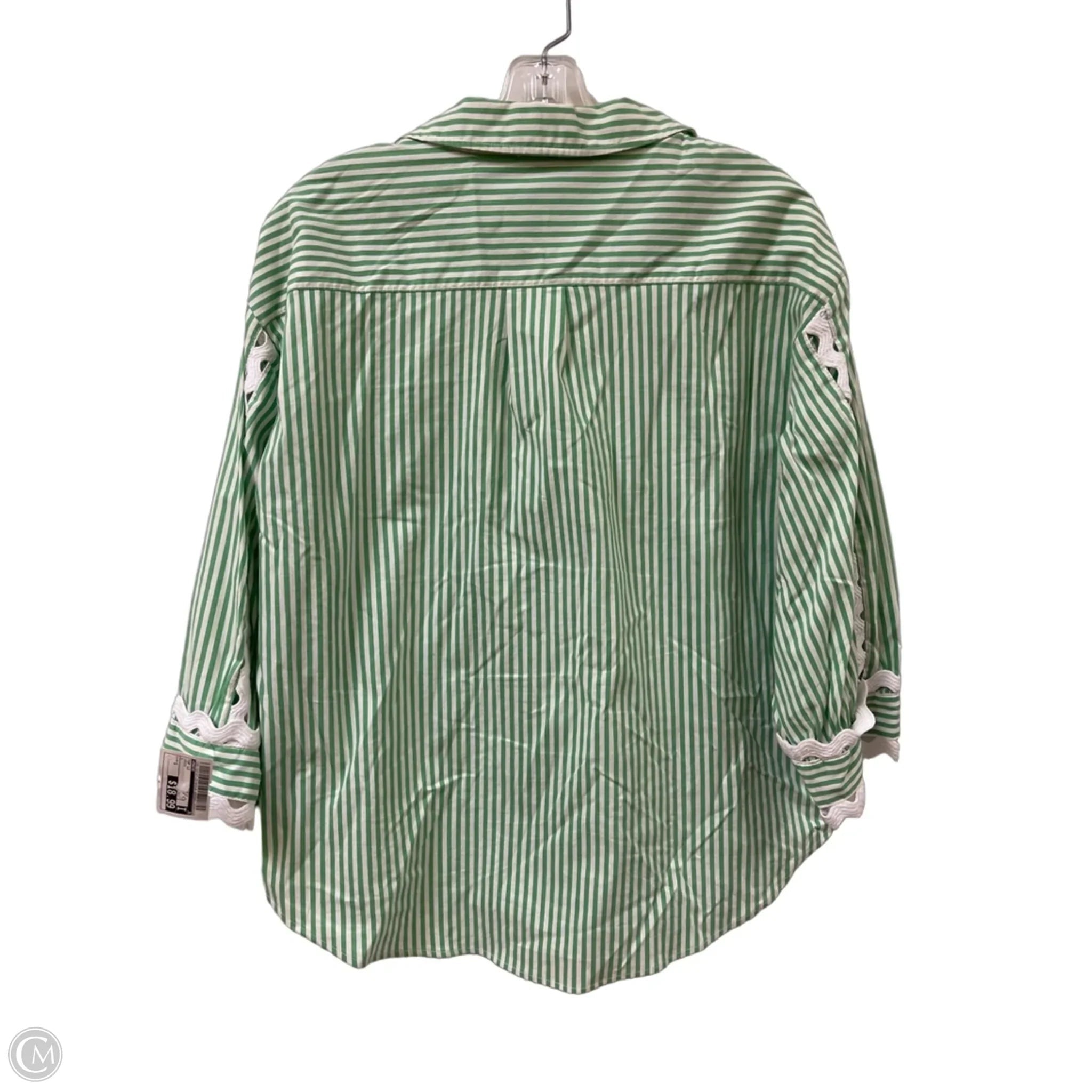 Top Long Sleeve By Maeve In Green, Size: S