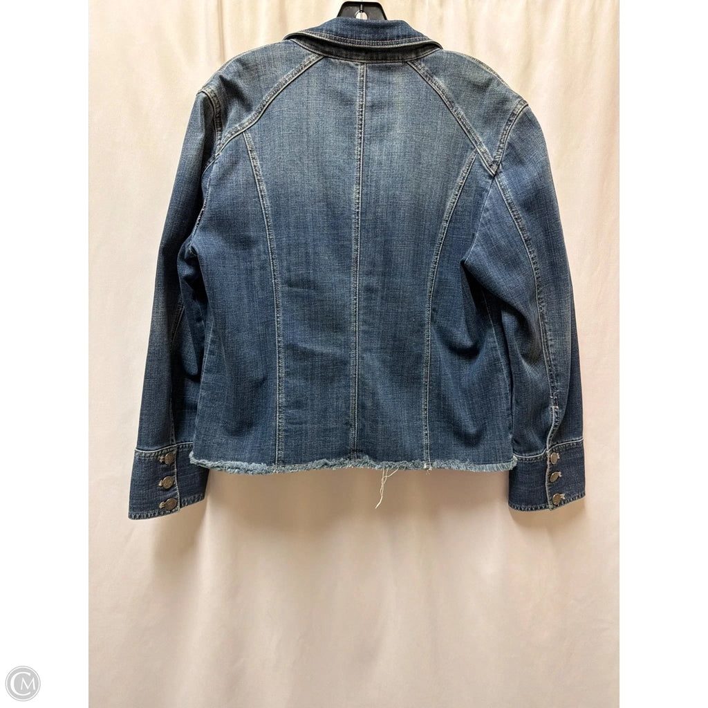 Jacket Denim By Clothes Mentor In Blue Denim, Size: L