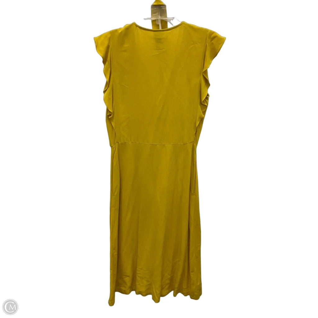 Dress Casual Midi By A New Day In Yellow, Size: S