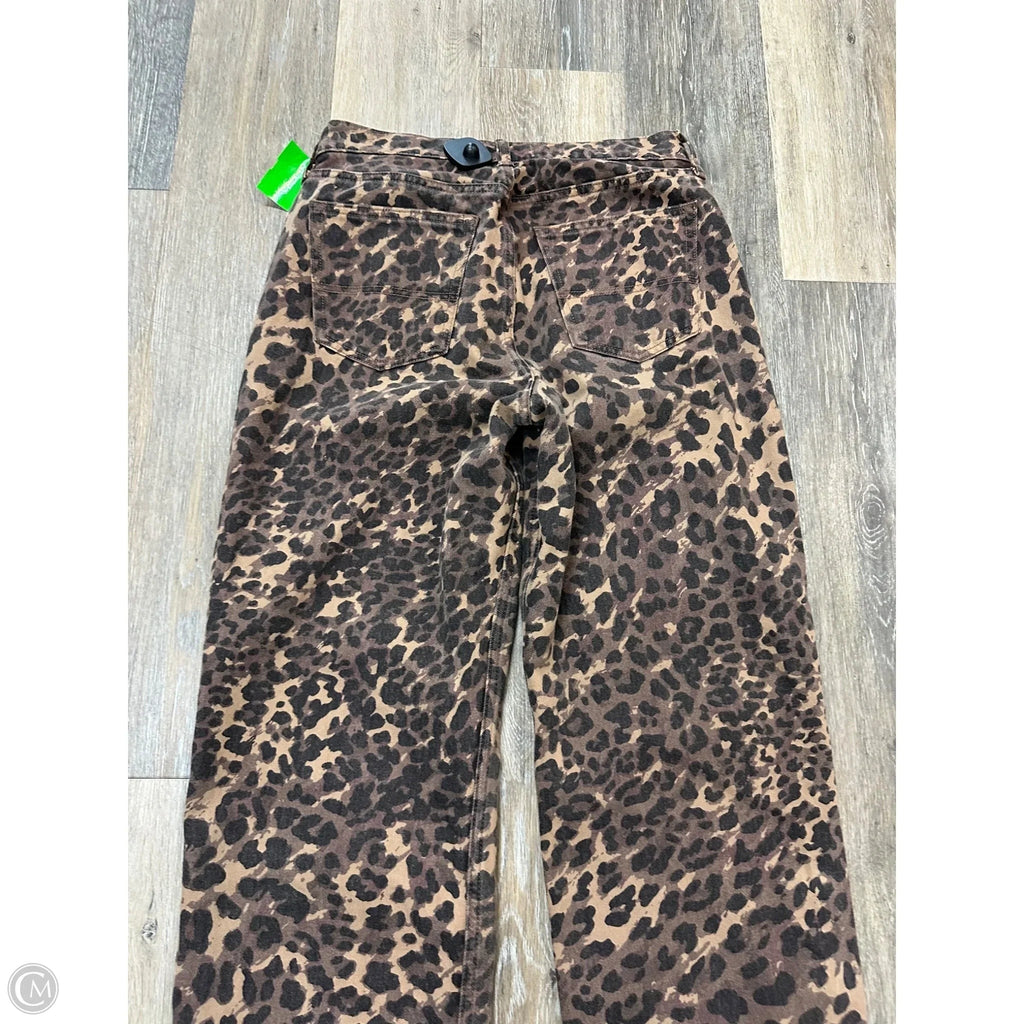Jeans Wide Leg By Abercrombie And Fitch In Animal Print, Size: 2