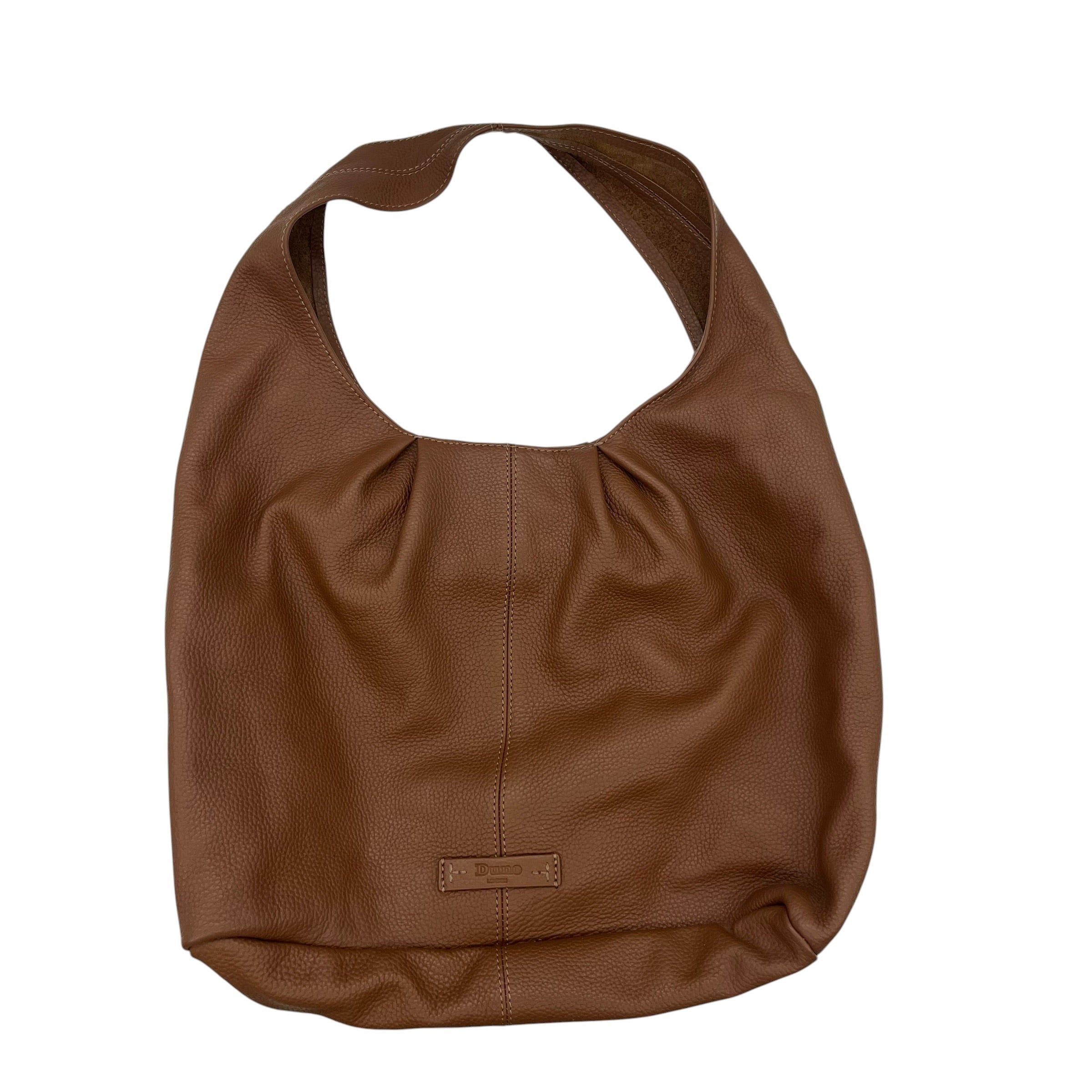 Handbag Leather By Clothes Mentor In Brown, Size:Medium