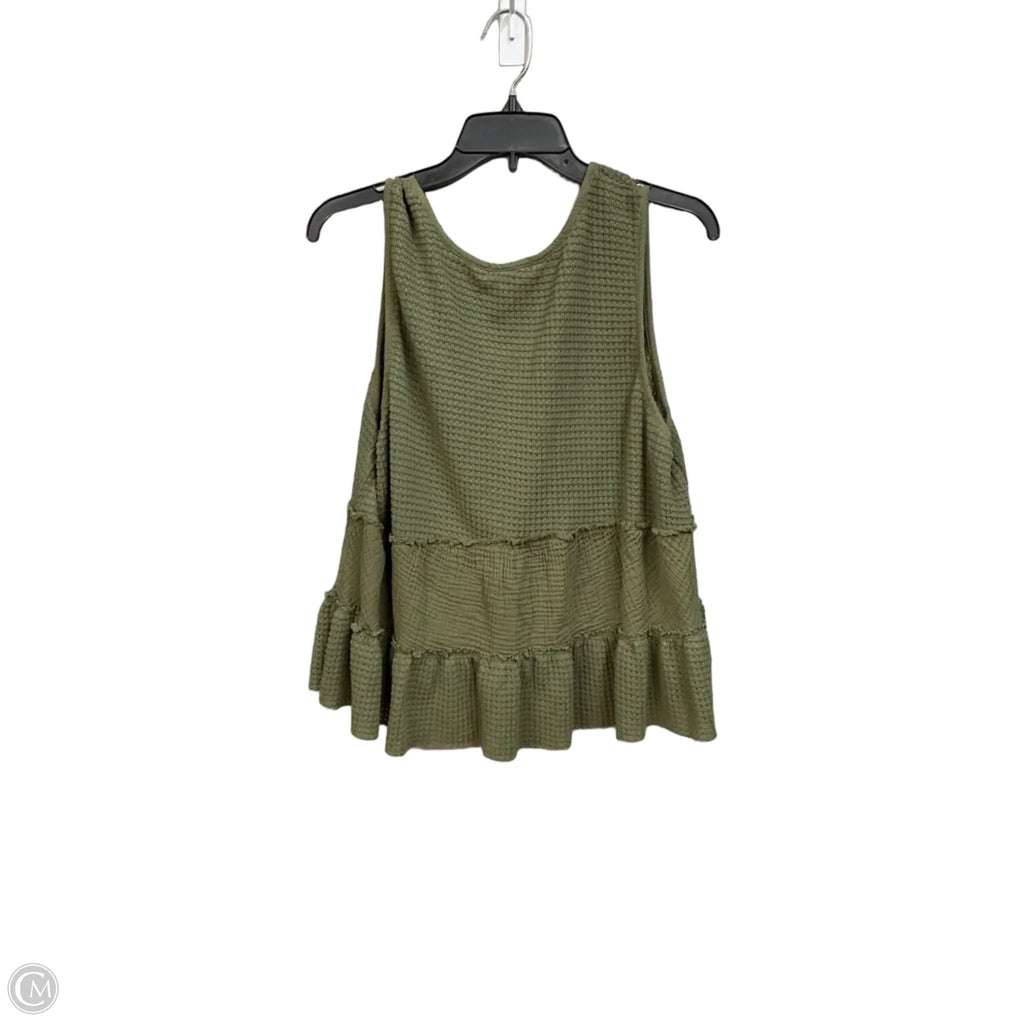 Top Sleeveless By Festi In Green, Size: L