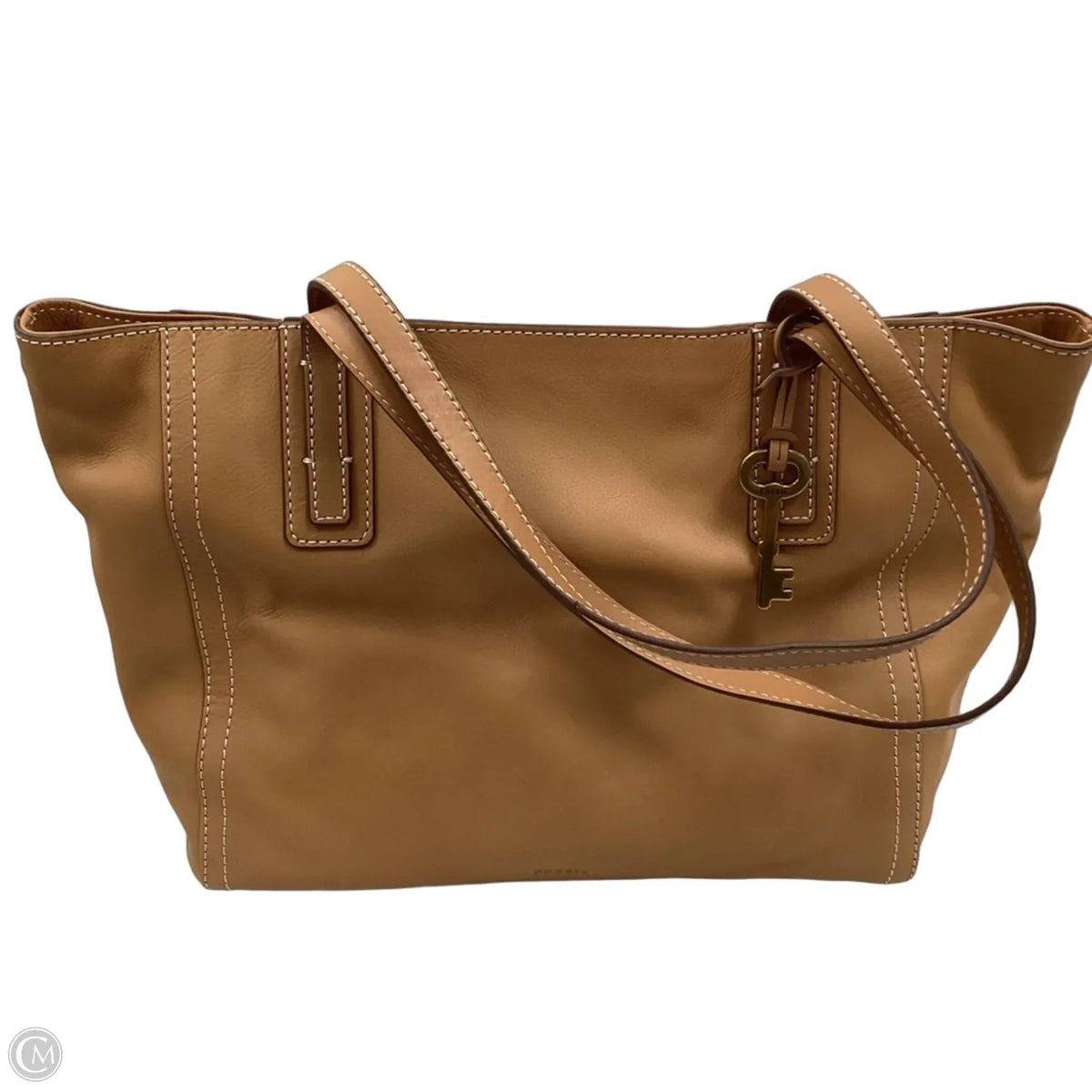 Handbag Leather By Fossil, Size: Large
