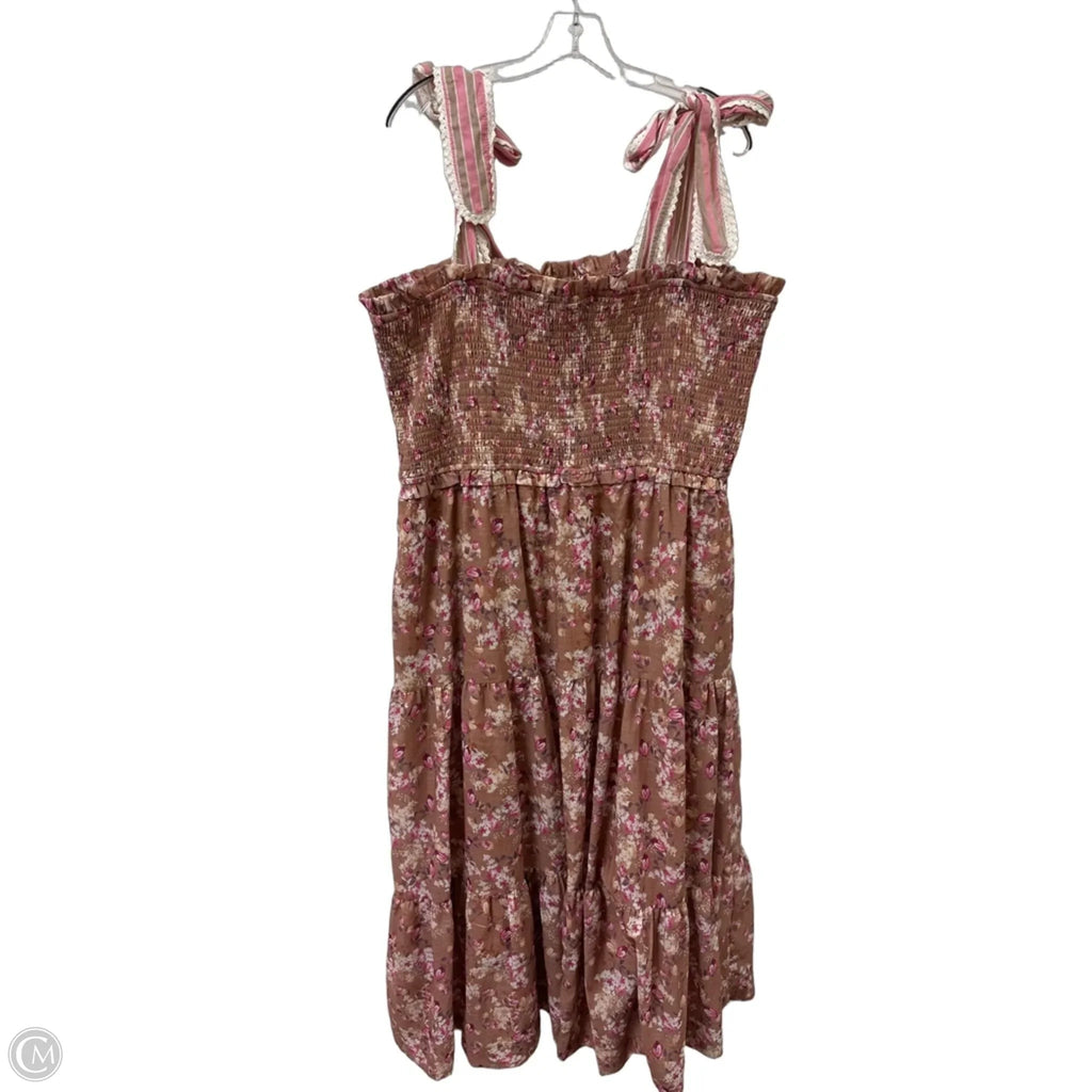 Dress Casual Maxi By Davi & Dani In Brown, Size: 3x