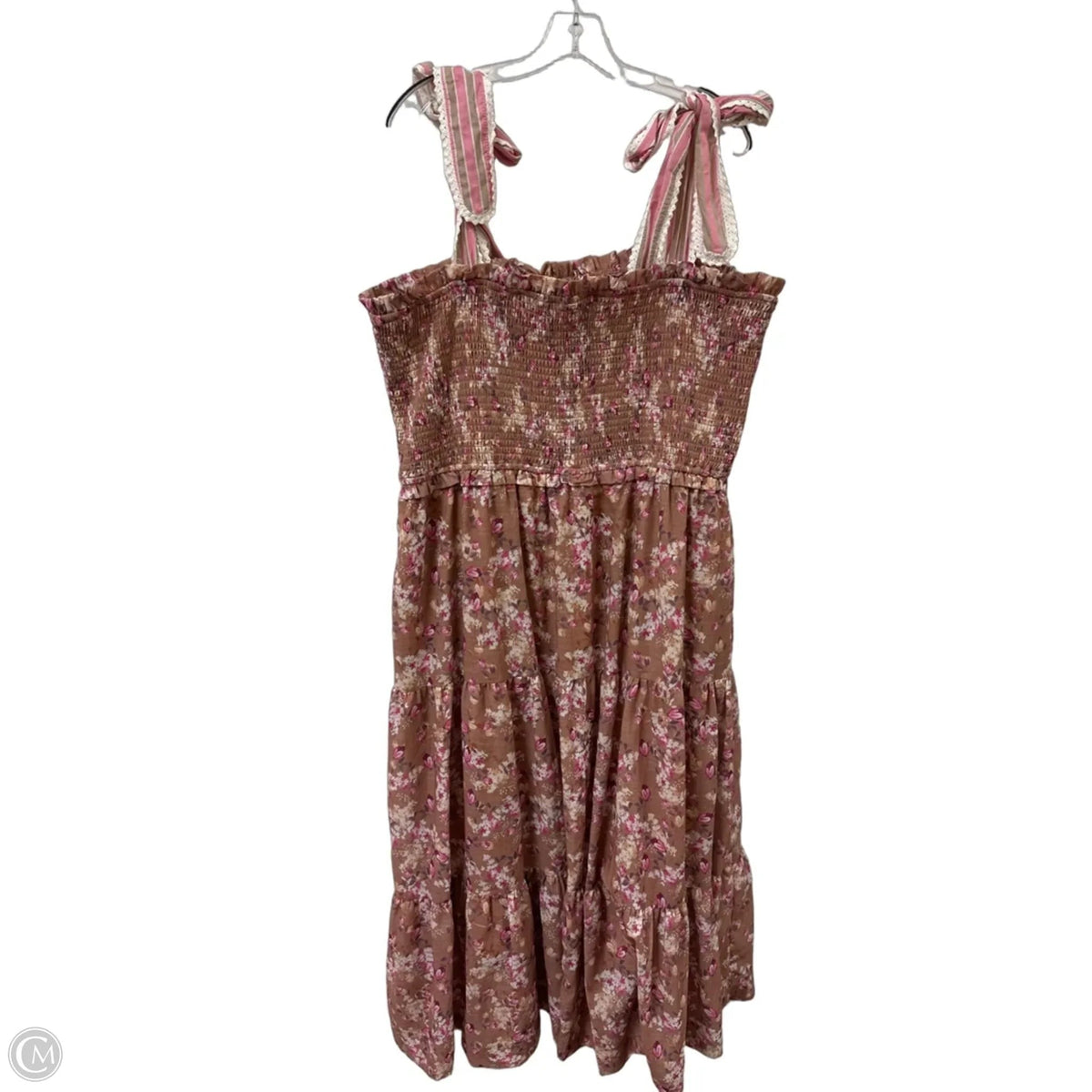 Dress Casual Maxi By Davi & Dani In Brown, Size: 3x