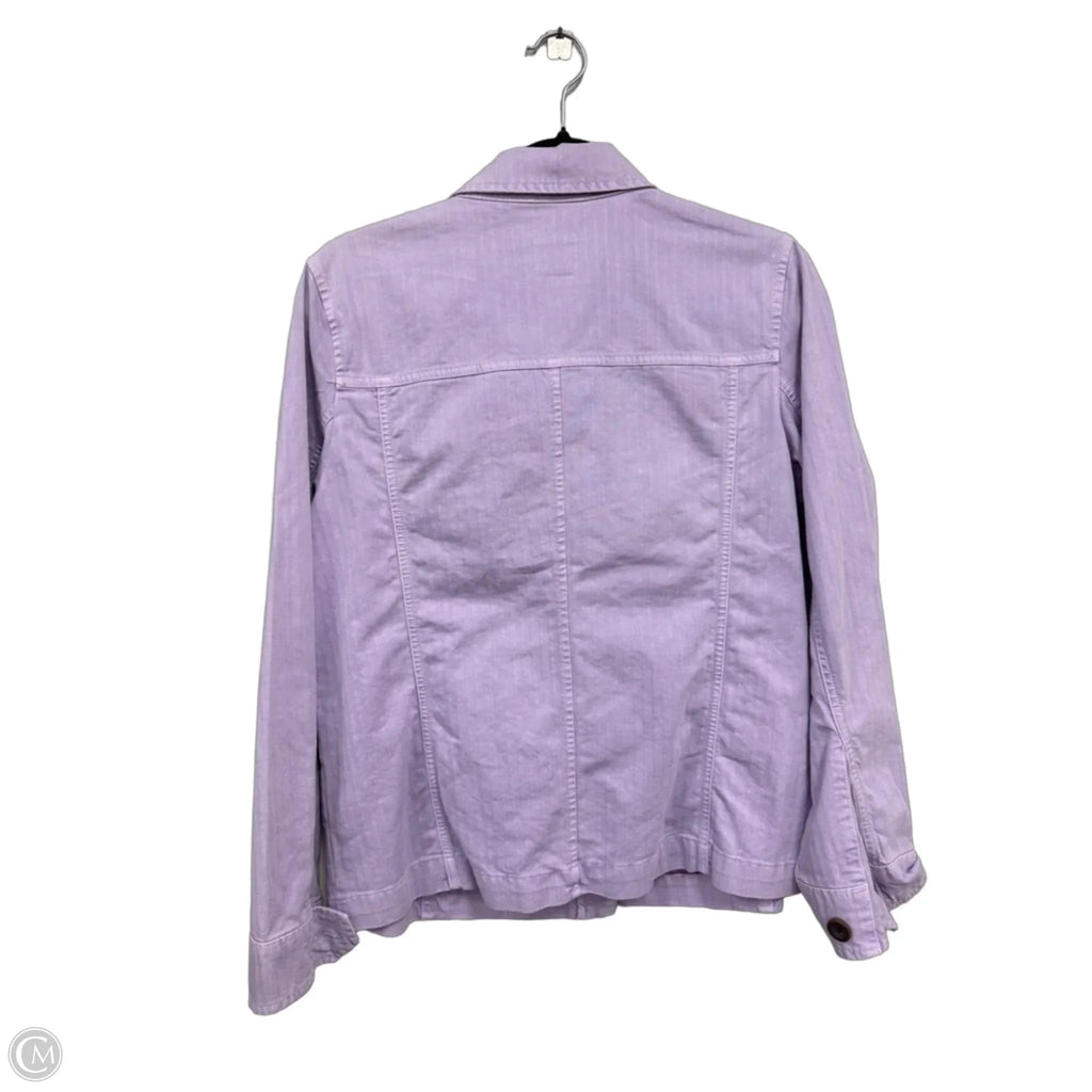 Jacket Denim By Gap In Purple, Size: L