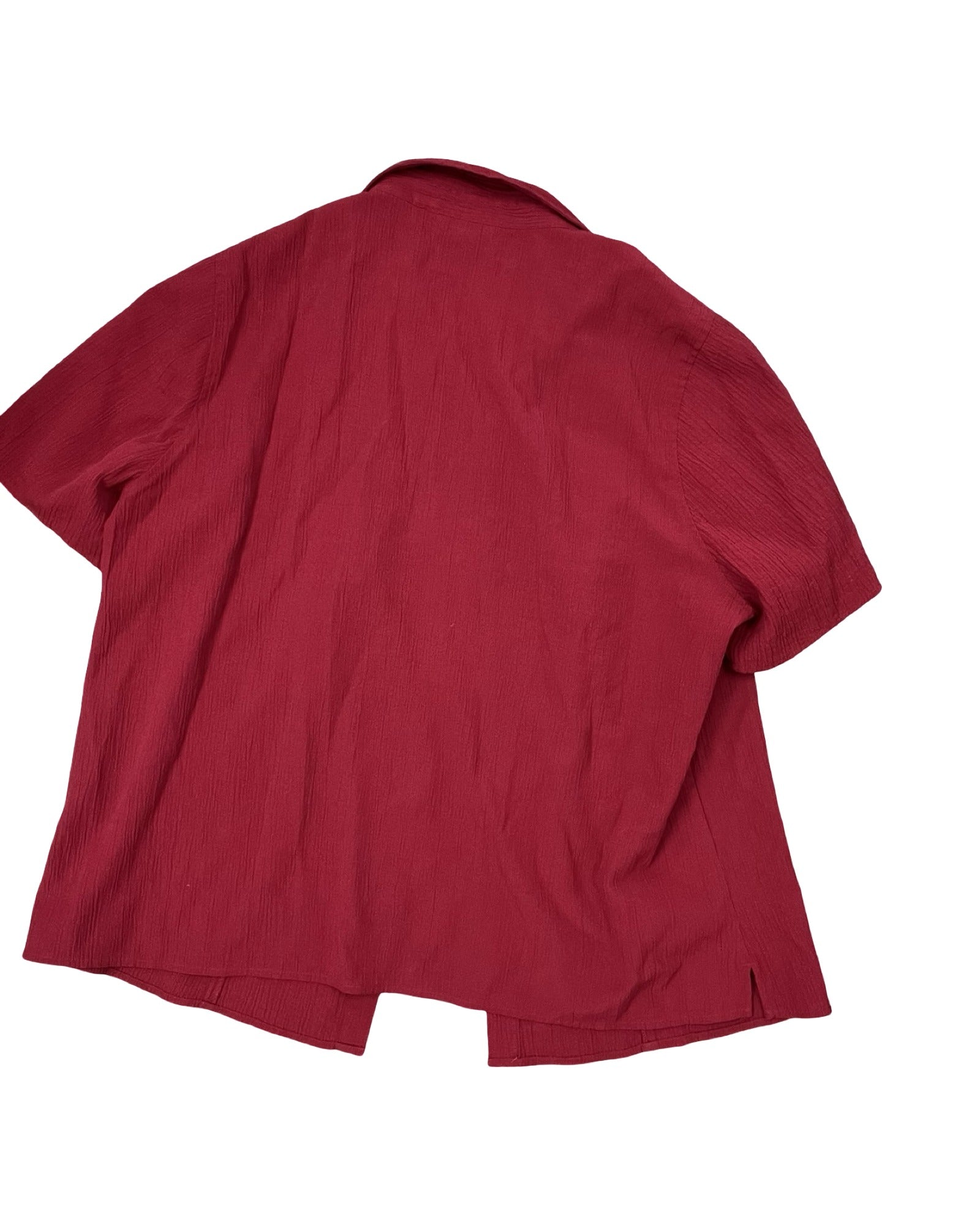 Blouse Ss By Cj Banks In Red, Size:1X