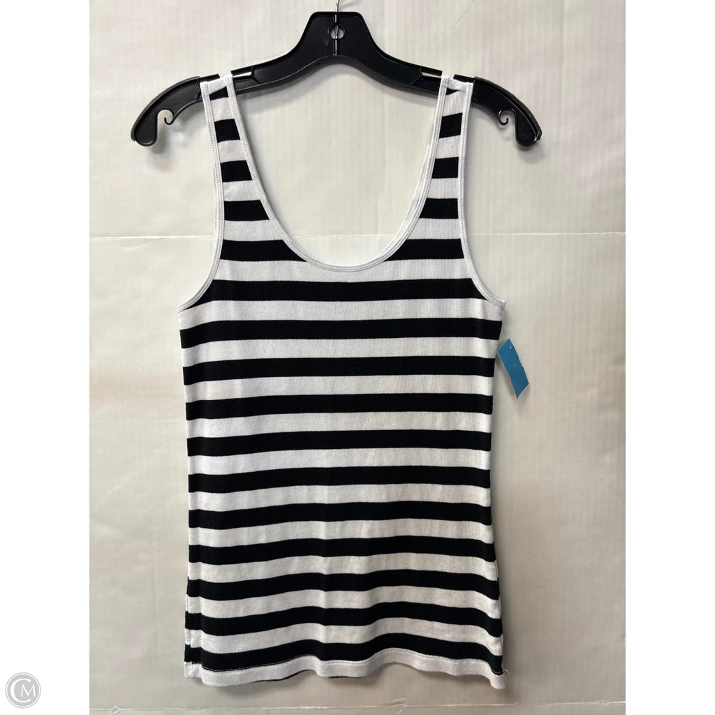 Top Sleeveless By Old Navy In Black & White, Size: L