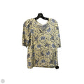Top Short Sleeve By Loft In Yellow, Size: L