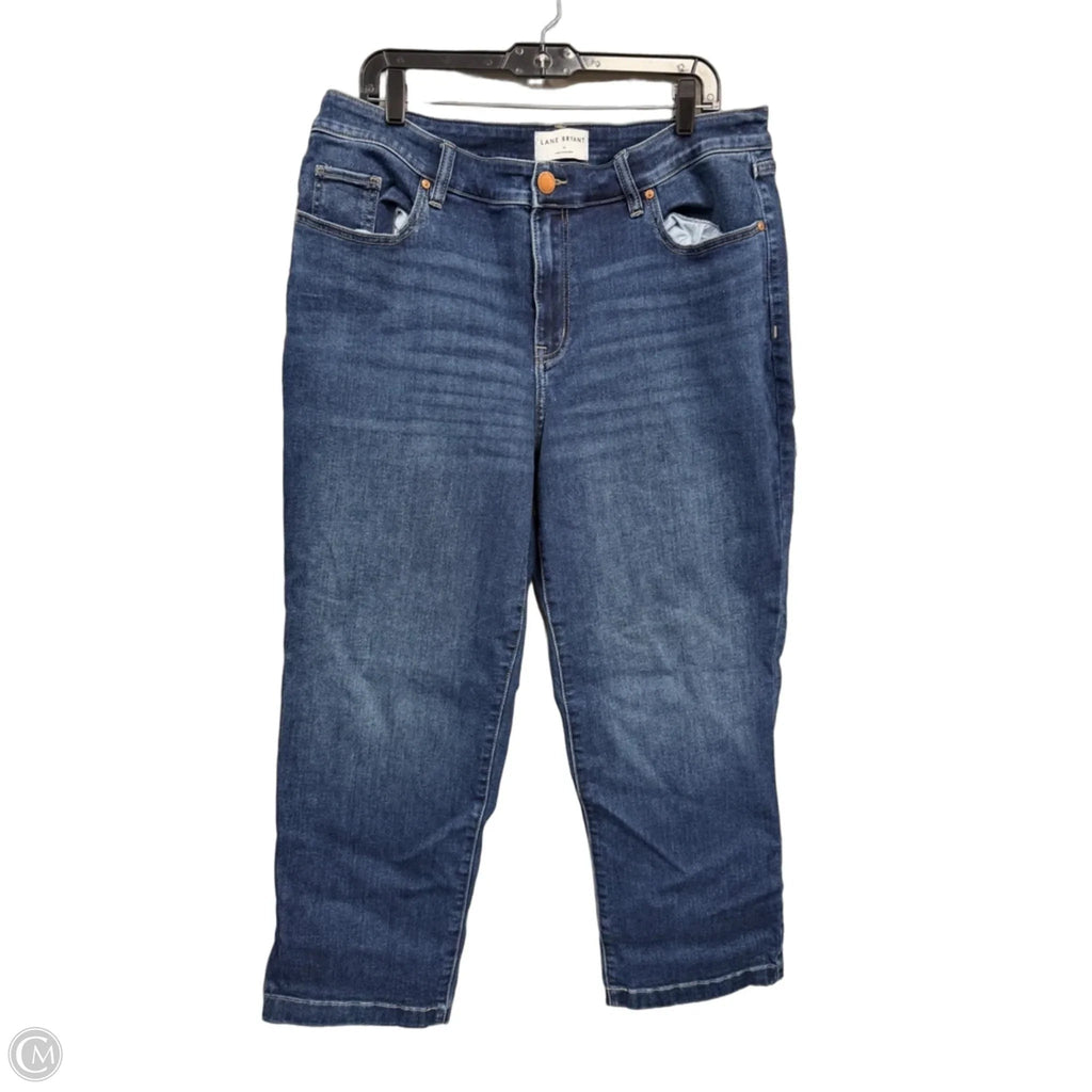 Jeans Straight By Lane Bryant In Blue Denim, Size: 14