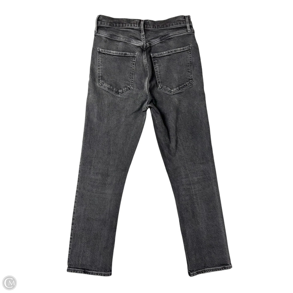 Jeans Straight By Agolde In Black Denim, Size: 4