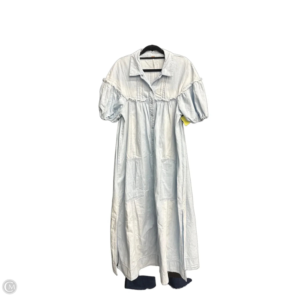 Dress Casual Maxi By Free People In Blue Denim, Size: S