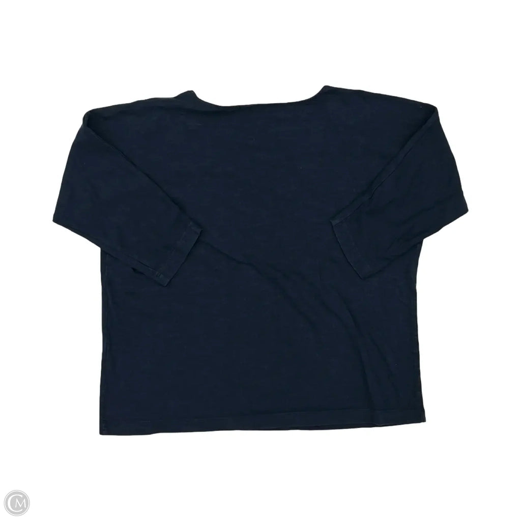 Top 3/4 Sleeve By Pure Jill In Navy, Size: M