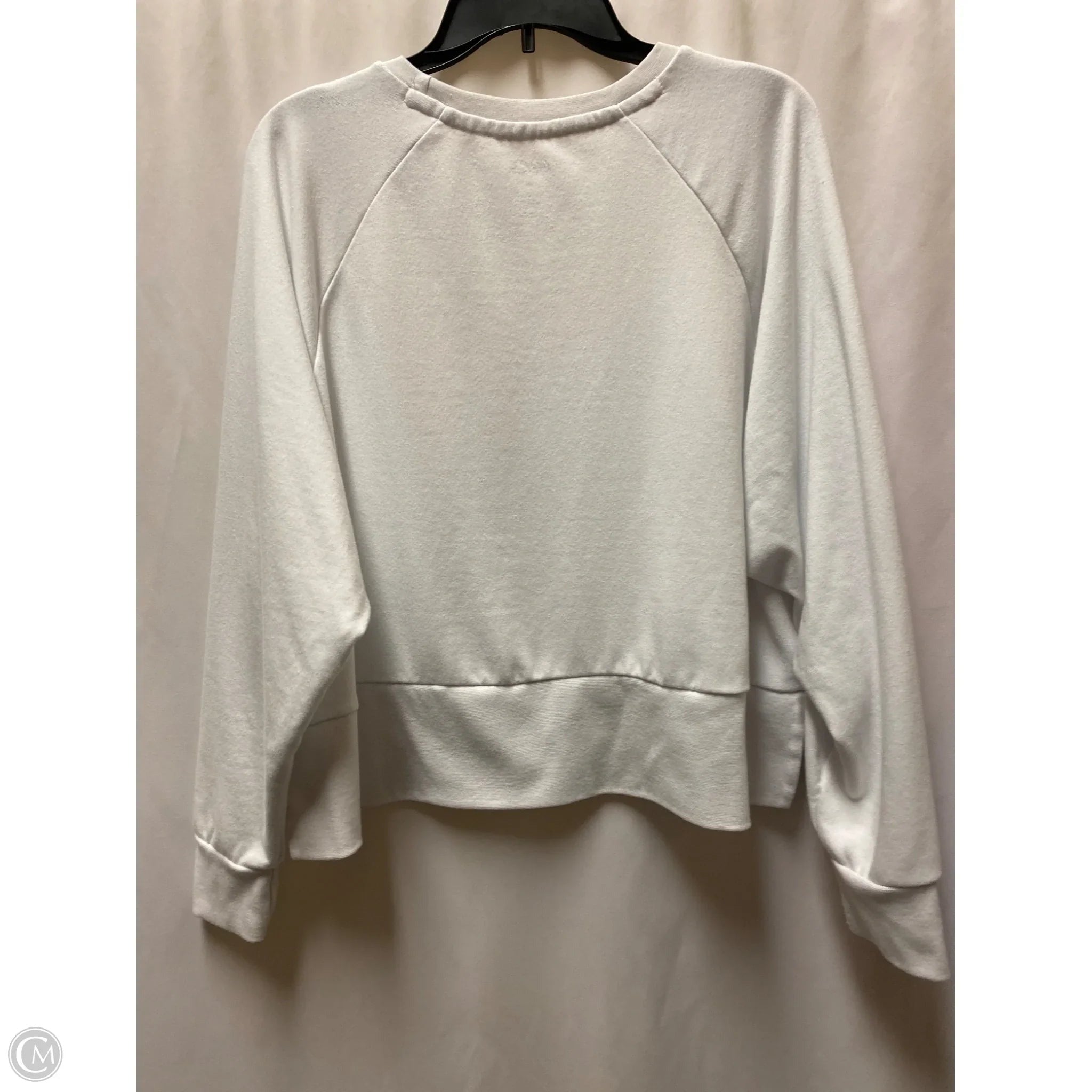 Sweatshirt Crewneck By Clothes Mentor In White, Size: L