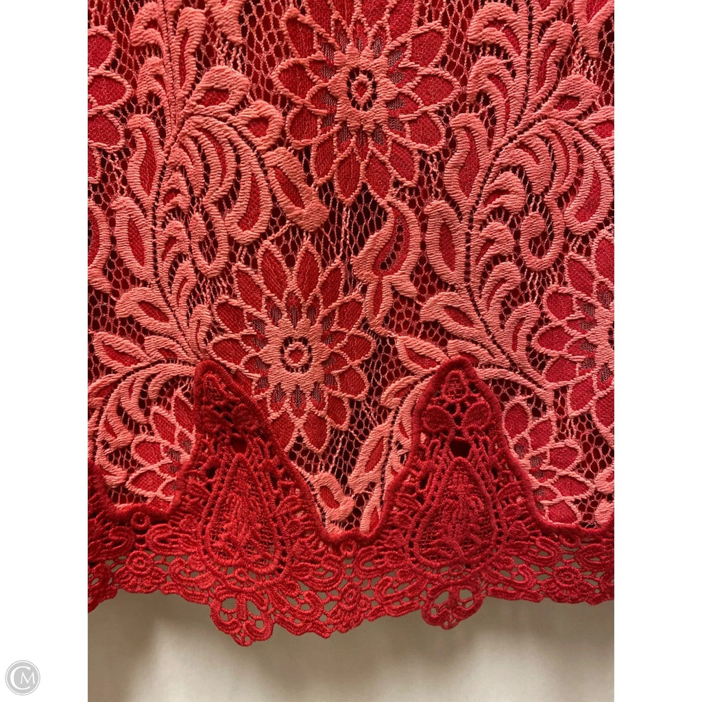 Top Sleeveless By Isaac Mizrahi Live Qvc In Red, Size: L