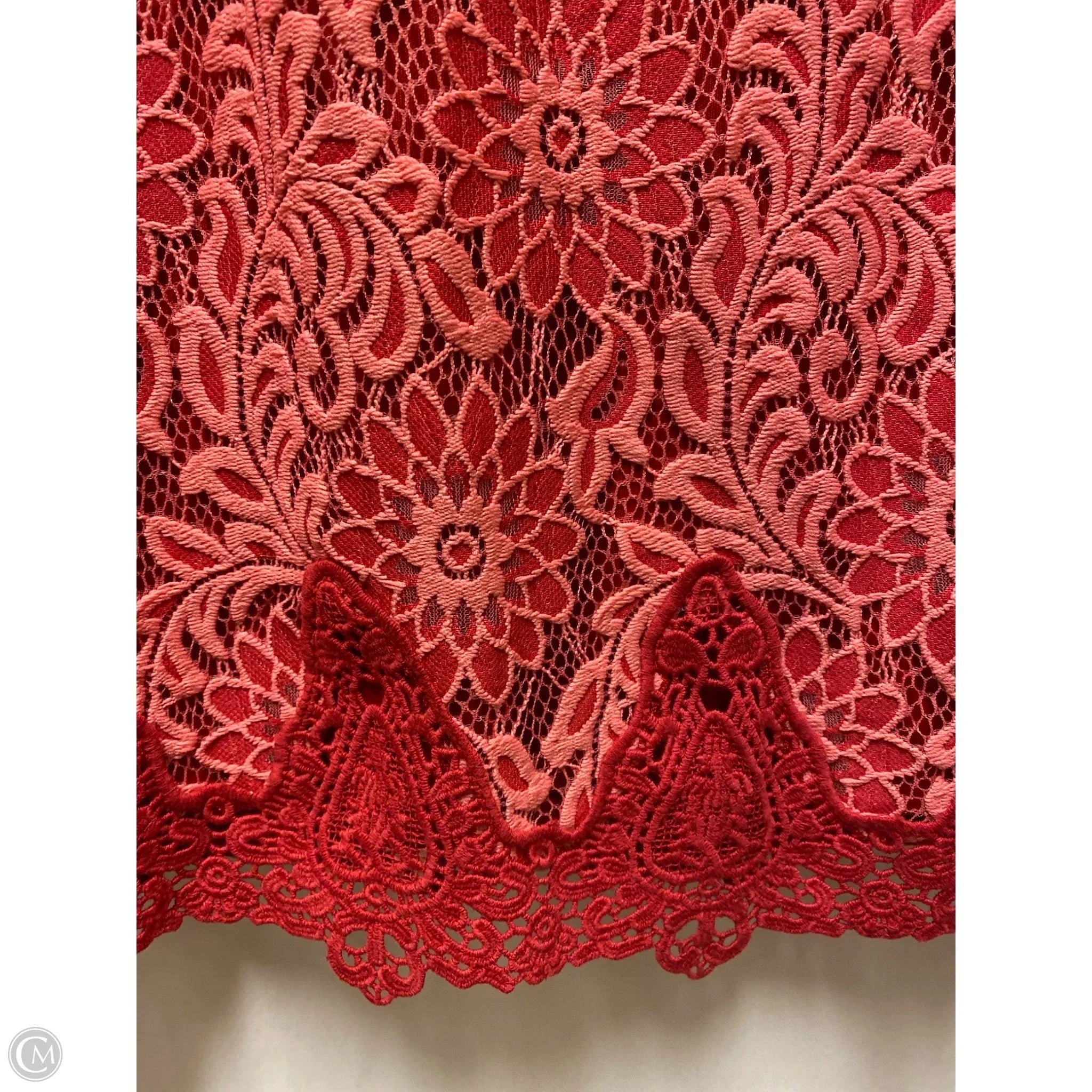 Top Sleeveless By Isaac Mizrahi Live Qvc In Red, Size: L