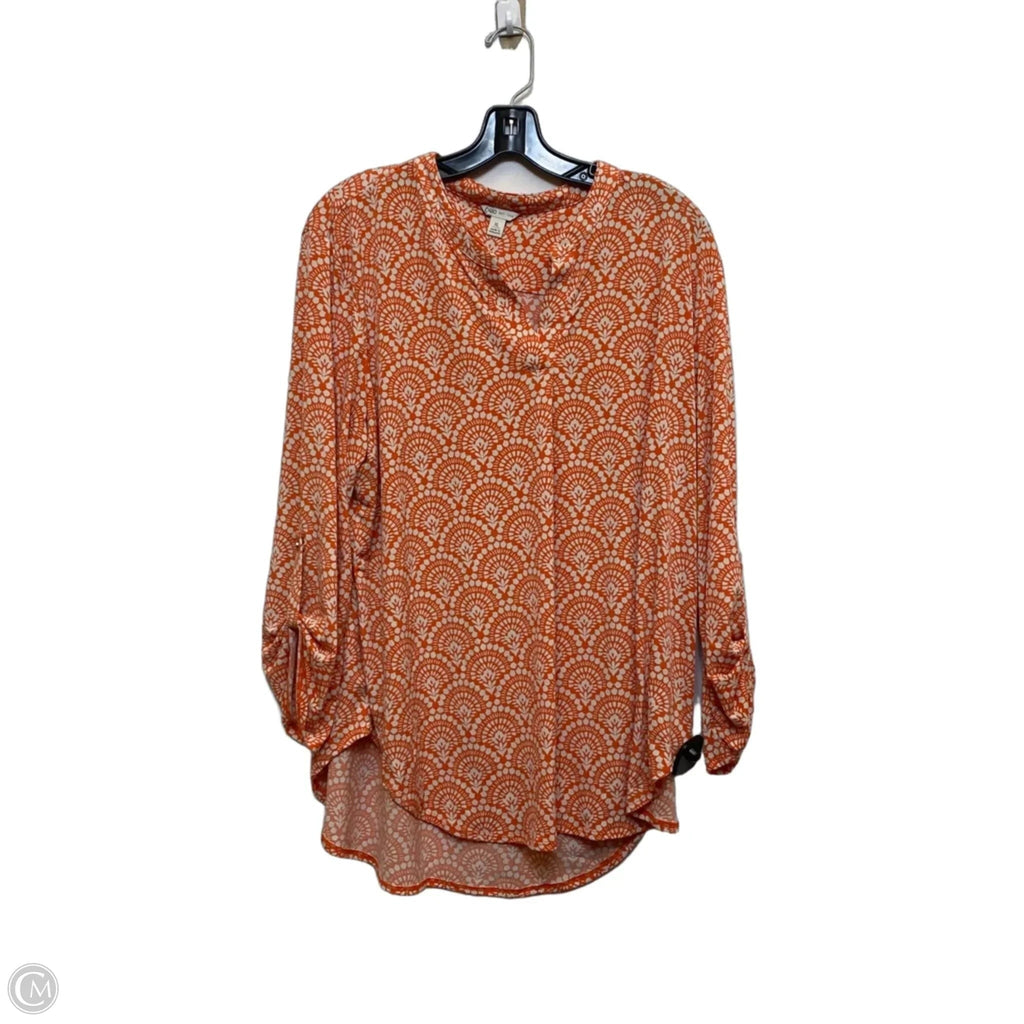 Top Long Sleeve By Cato In Orange, Size: Xl