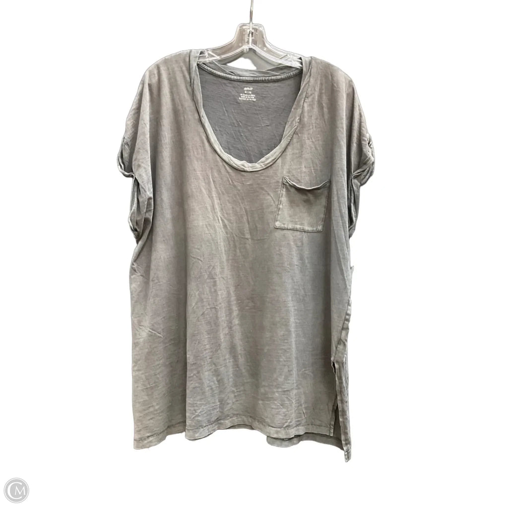 Top Short Sleeve By Aerie In Grey, Size: Xl