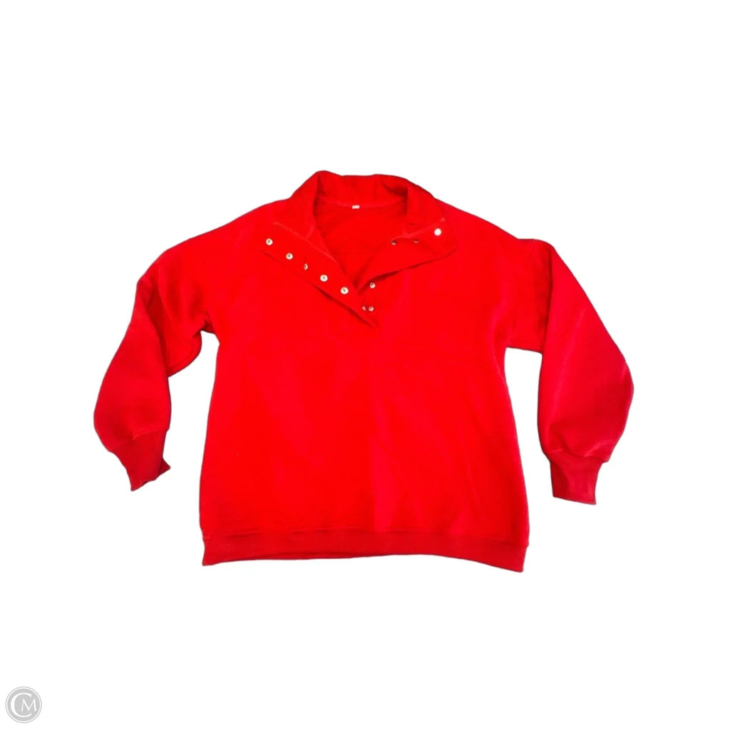 Jacket Shirt By Clothes Mentor In Red, Size: M