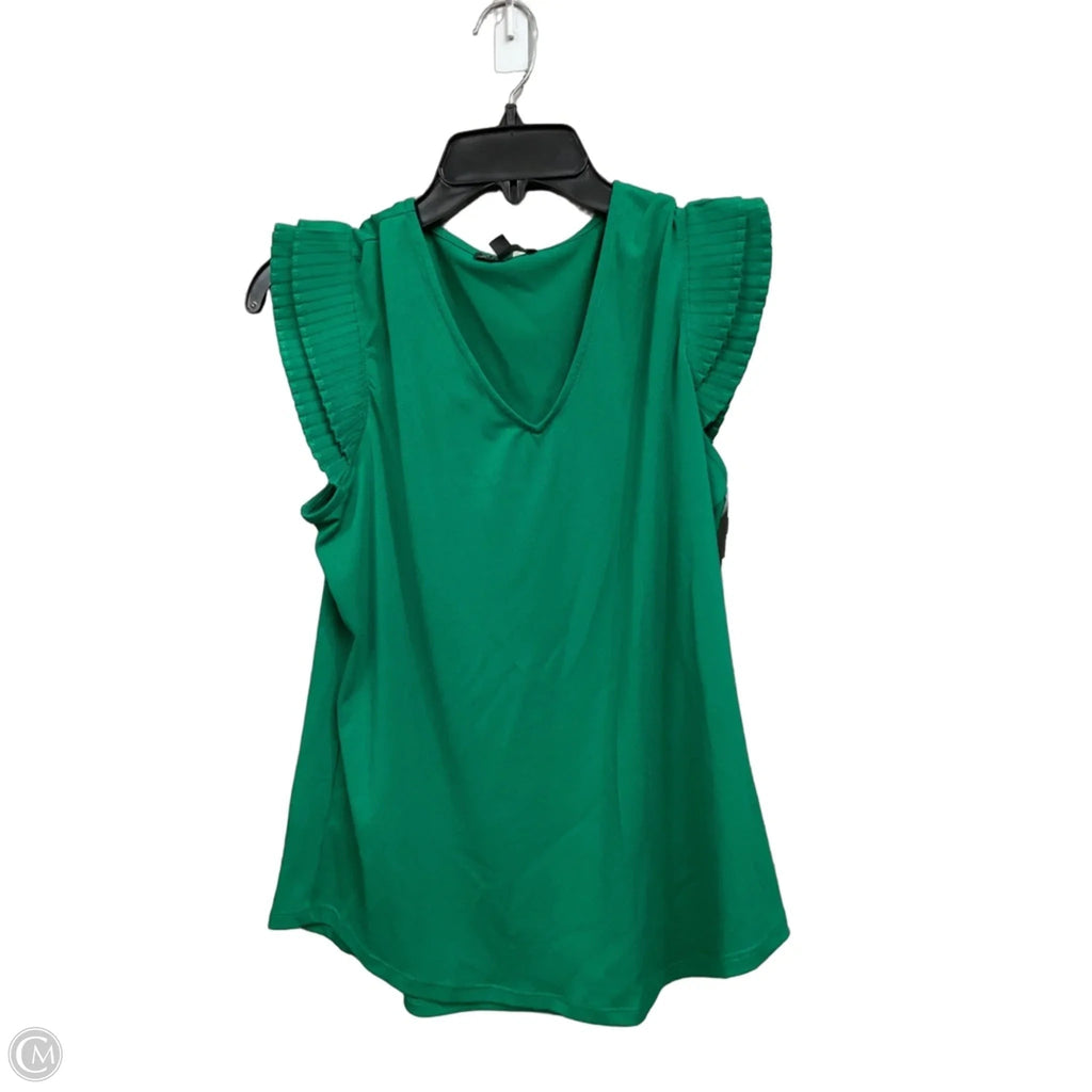 Top Sleeveless By Adrianna Papell In Green, Size: M